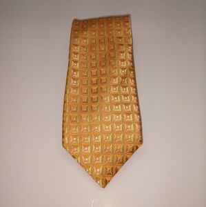 Ike Behar men's tie in orange and yellow like new